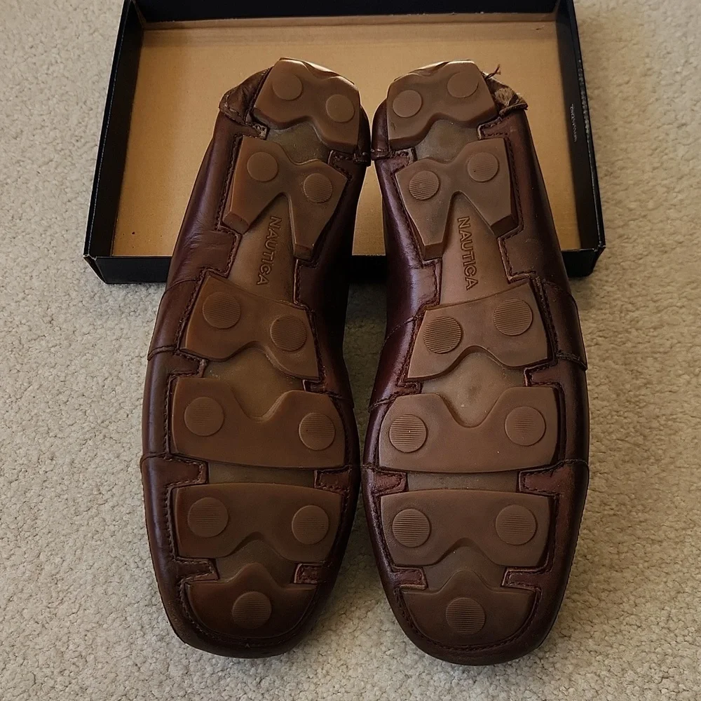 NAUTICA Mens Brown Driving Loafers Shoe Size 11.5